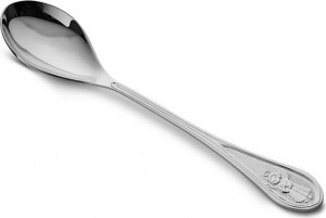 10666624 Русские самоцветы Ложка детская Русские самоцветы "Ангел", серебро 925 Серебро 925