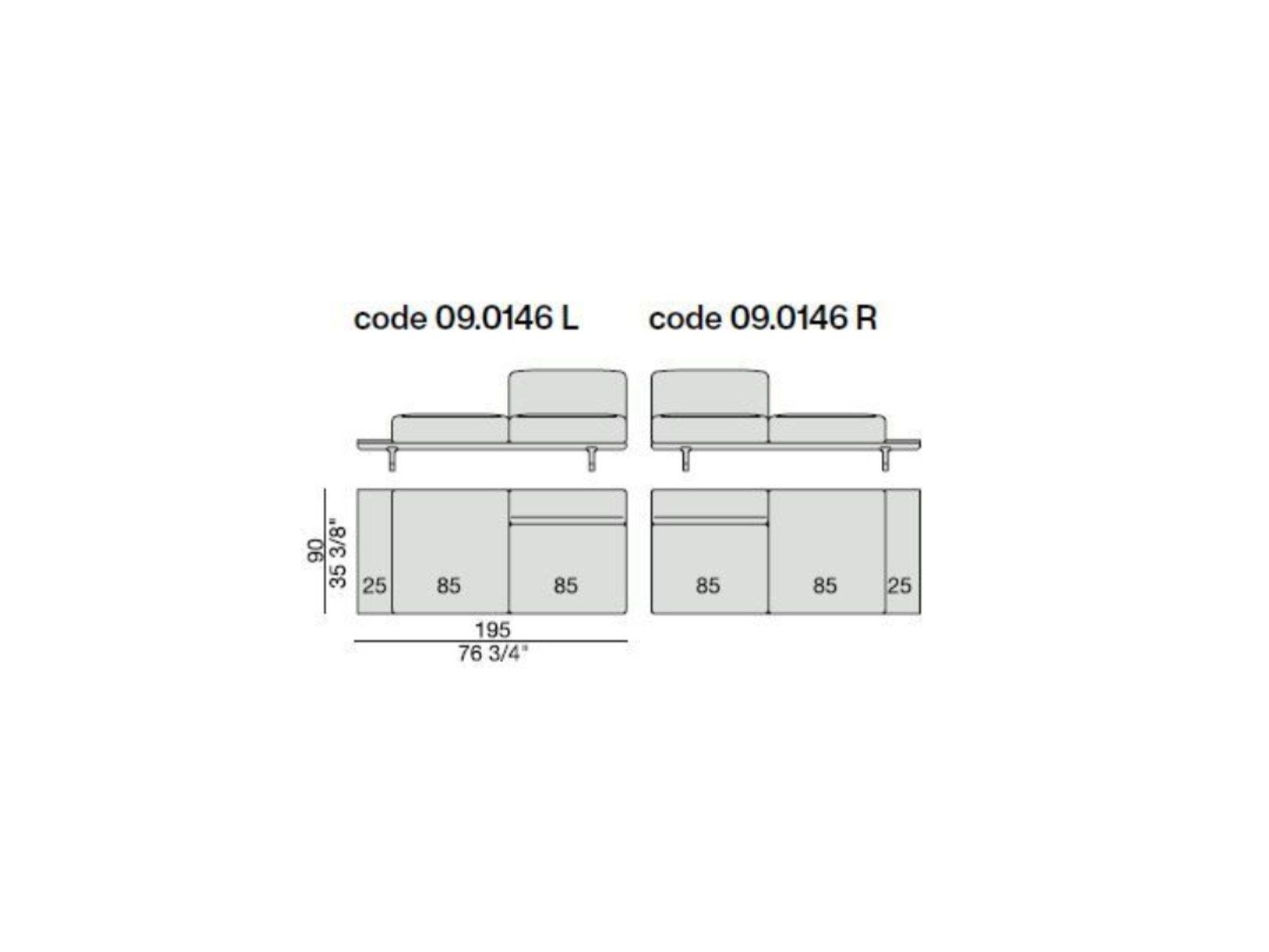 Съемный тканевый диван с журнальной стойкой Porada Soul ARCH-00074706 - Вид №7