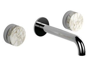 Металлический смеситель для раковины с 3 отверстиями с отдельными розетками