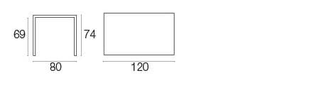 Стальной прямоугольный штабелируемый стол emu ARCH-00031801 - Вид №3