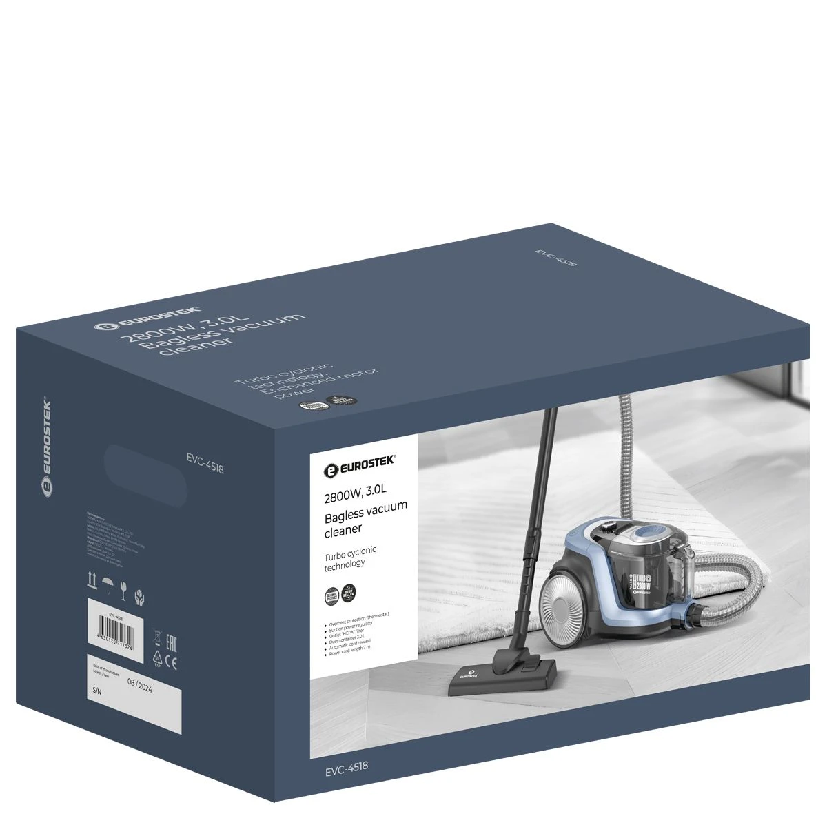 9202966 Пылесос Eurostek EVC-4518 голубой STDN-0120305 - Вид №6