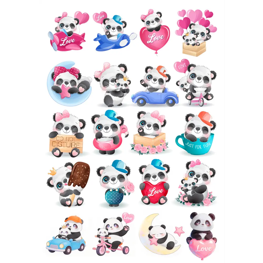 Декоративная наклейка Симфония Пандочки 210x297 мм STLM-2134798