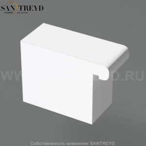 Effegibi ACCESSORI Модульная скамейка для облицовки, закругленная секция правая боковая заглушка белая. Возможна установка LED подстветки SV31000012