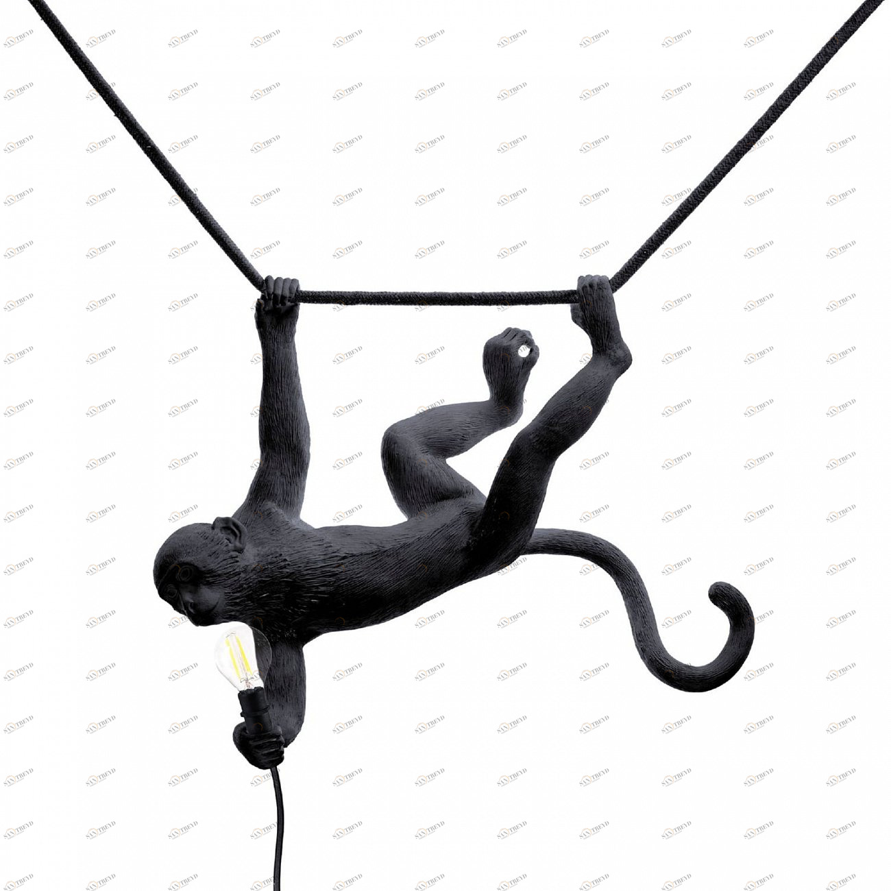 Светильник подвесной 49х59 см черный The Monkey Lamp Swing Black 14916 SELETTI ДИЗАЙНЕРСКИЕ 00-3882381 Черный 
