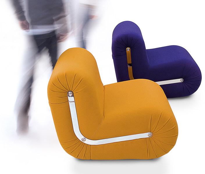 B-LINE Модульное кресло с обивкой из ткани sun-id-1379969 - Вид №3