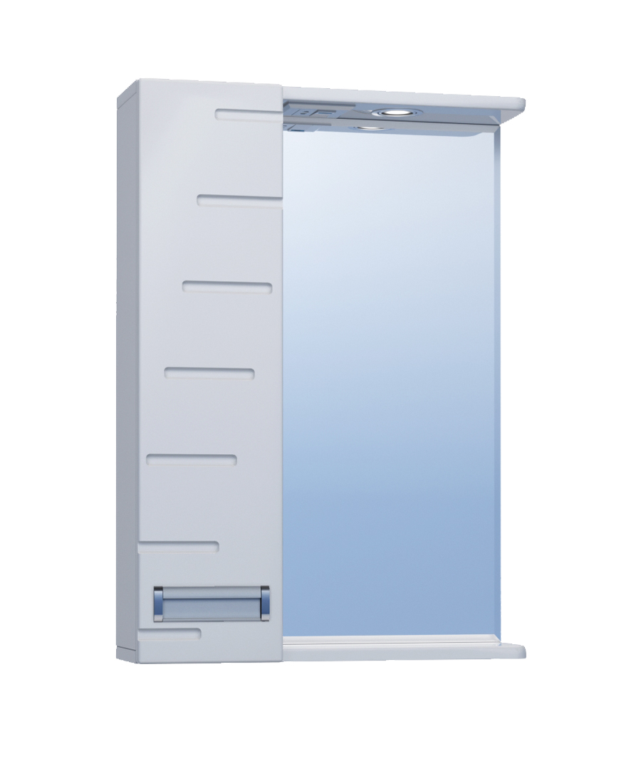 Зеркало Diana 500 лев со спотом520⨉150⨉700 мм белый VIGO sun-id-664485 - Вид №2