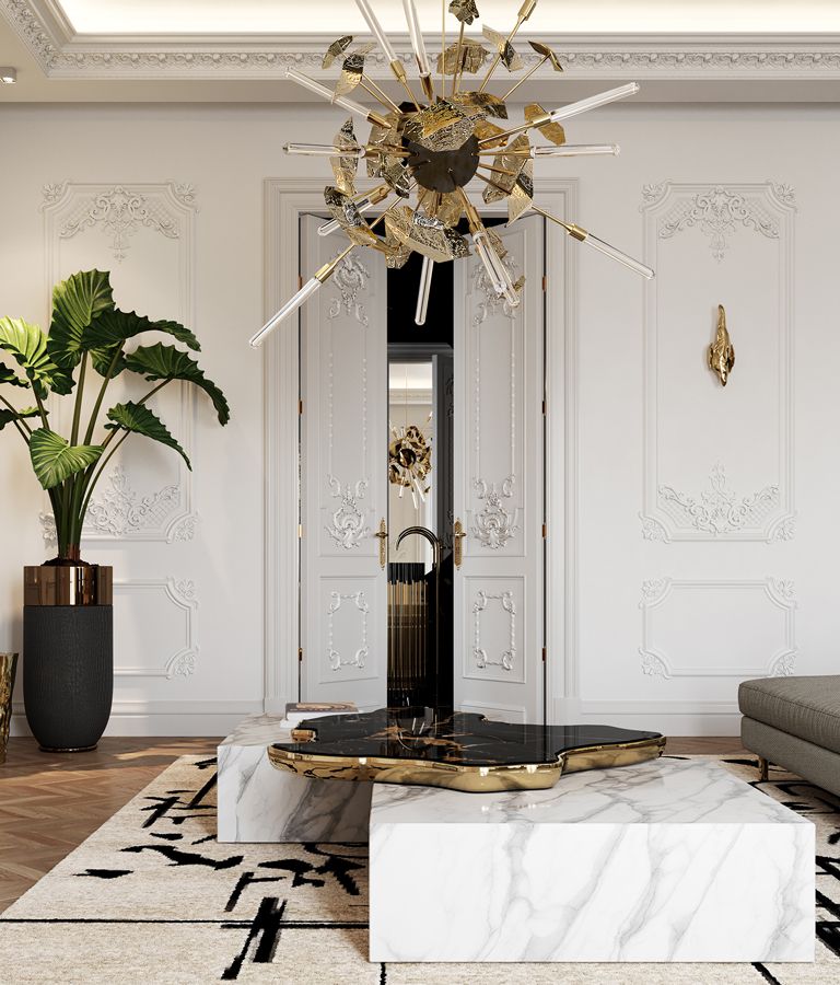 0-229 Navarra черно-белый центральный стол Boca Do Lobo  - Вид №26