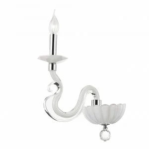 Бра Divinare Milano 8825/03 AP-1 DIVINARE СВЕЧА 109638 Белый;серебро