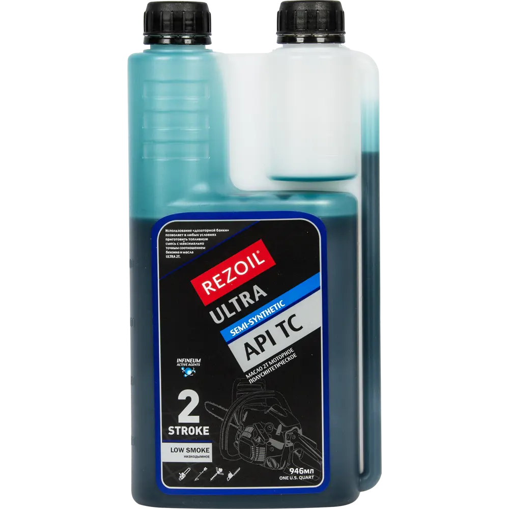 Rezer Rezoil Ultra - полусинтетическое моторное масло для двухтактных двигателей 946 мл 14457651 STLM-0004964