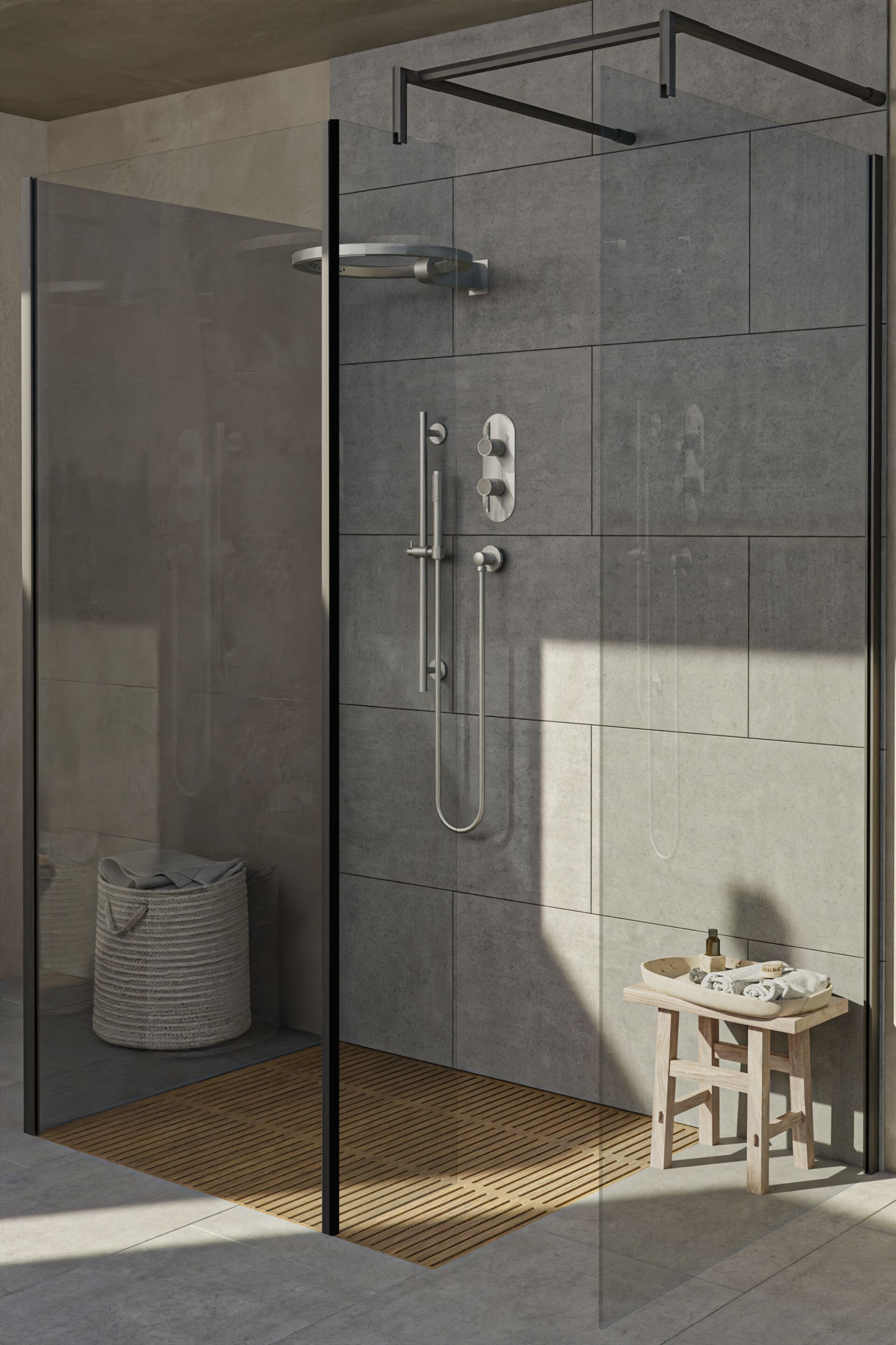 Хромированный латунный смеситель для душа с пластиной Graff Cameo ARCH-00140819 - Вид №1