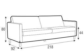 Sits 3-х местный кожаный диван с обивкой Impulse sun-id-1492035 - Вид №1
