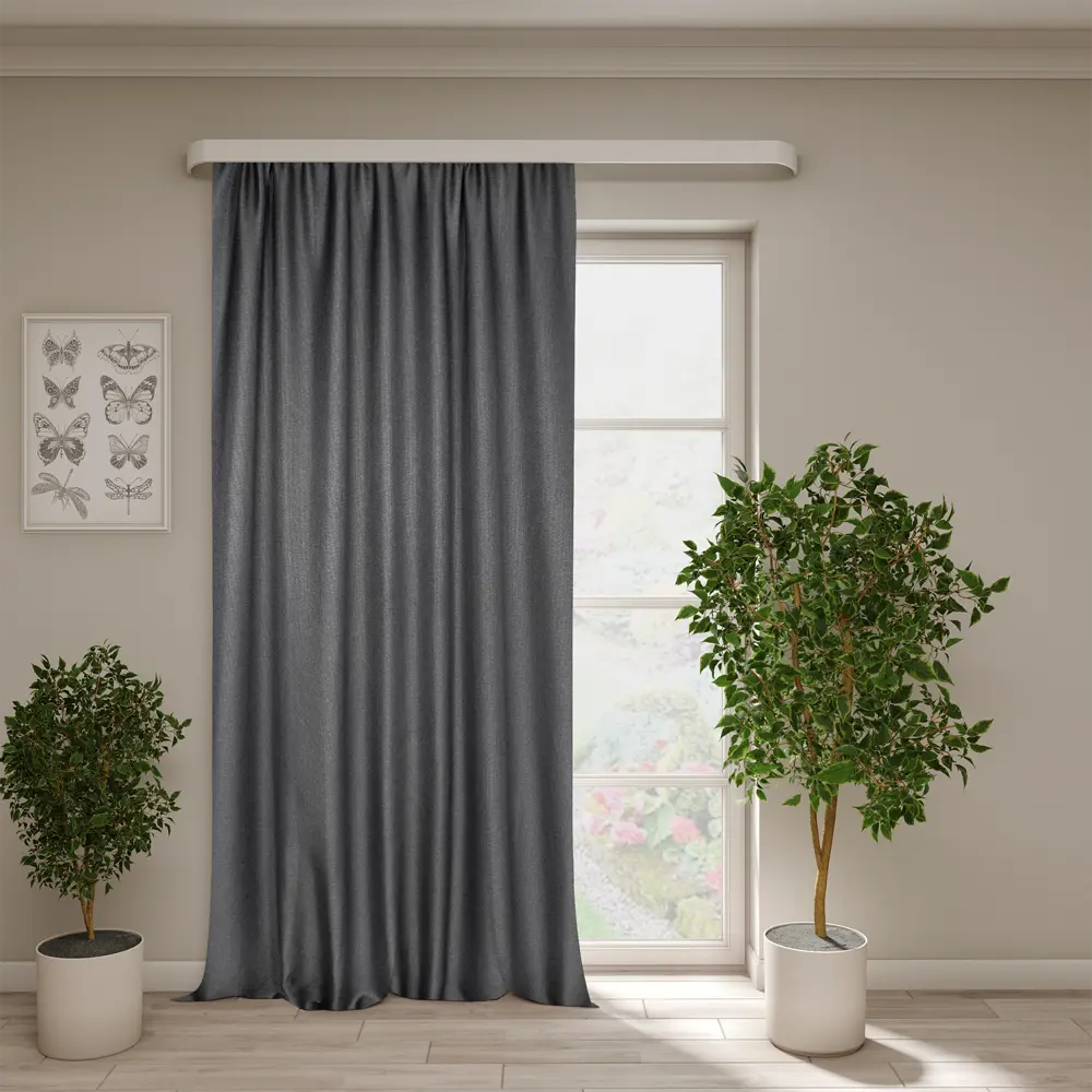 Штора Melange на ленте 200x280 см серый асфальт 89422744 Santreyd STLM-1584081