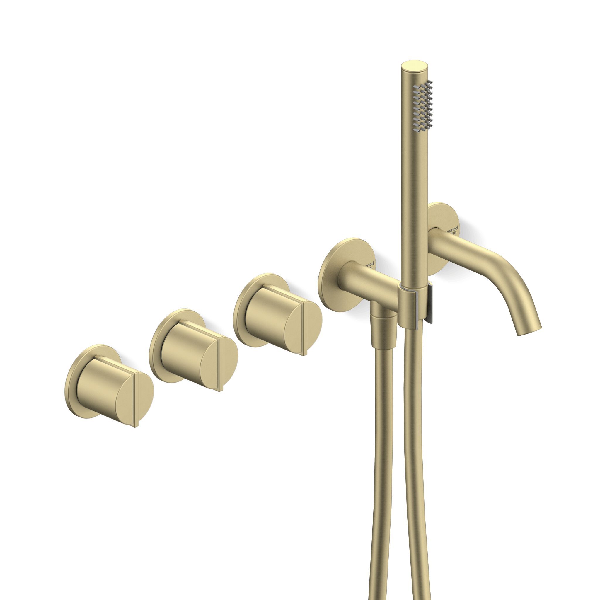 Настенный набор для ванны с 5 отверстиями и ручным душем Varied Forms Macaron ARCH-00113185 - Вид №4