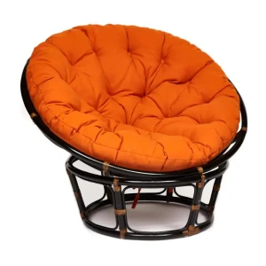 90412837 Кресло с подушкой TetChair 13734 Papasan цвет темно-коричневый STLM-0958847