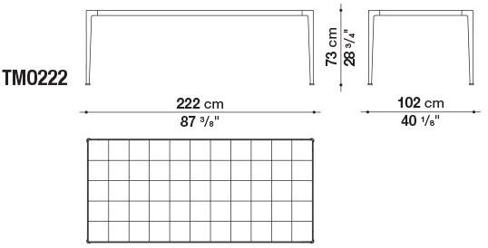 B&B Italia Outdoor Прямоугольный садовый стол из керамогранита Mirto outdoor sun-id-1493307 - Вид №1