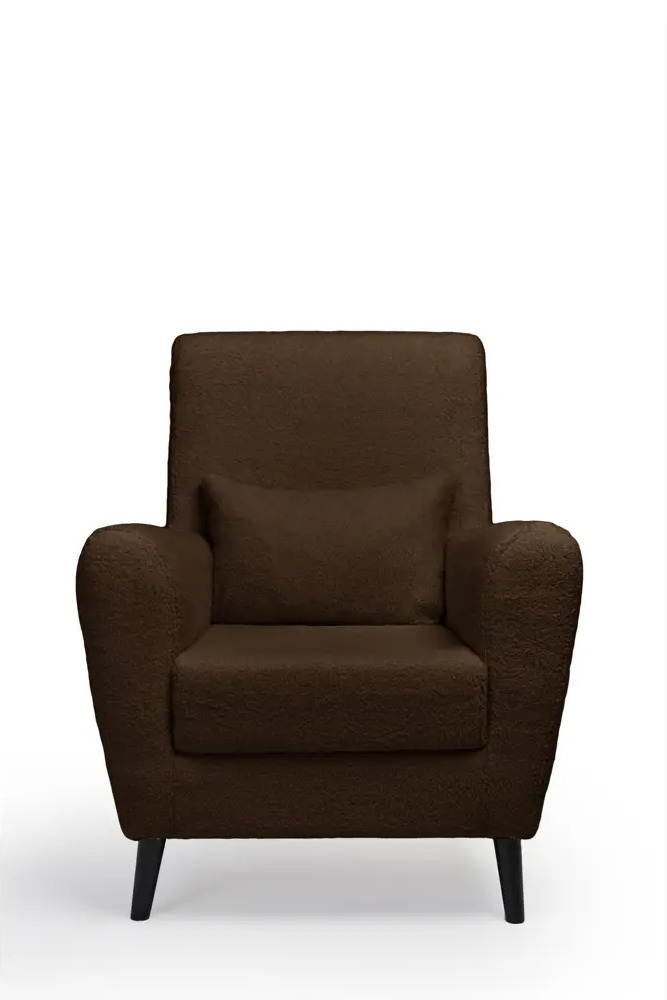 91423087 Кресло Либерти Lamb 75x90x70 см искусственный мех цвет коричневый STLM-1080021