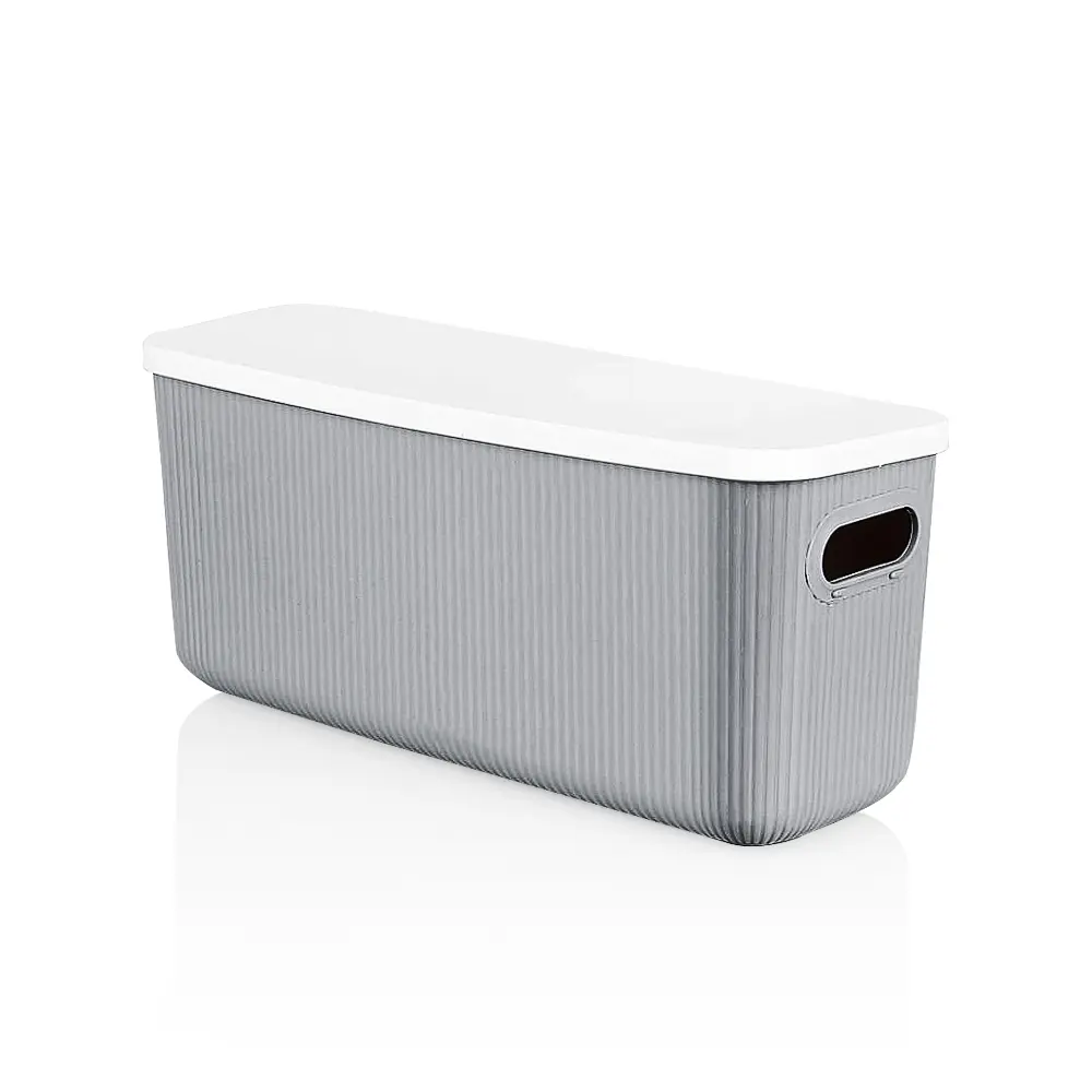 Корзинка для хранения Shell 6.6 л 13x37.4x16.4 см цвет серый Santreyd STLM-2111111