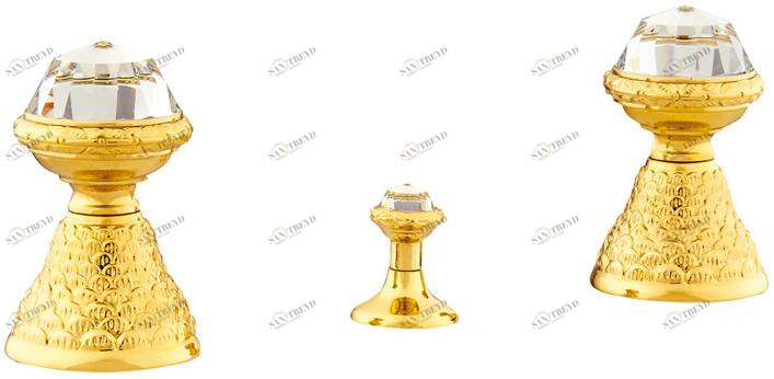 Bronces Mestre Смеситель для биде на 3 отверстия с кристаллами swarovski® Dragon sun-id-1399824