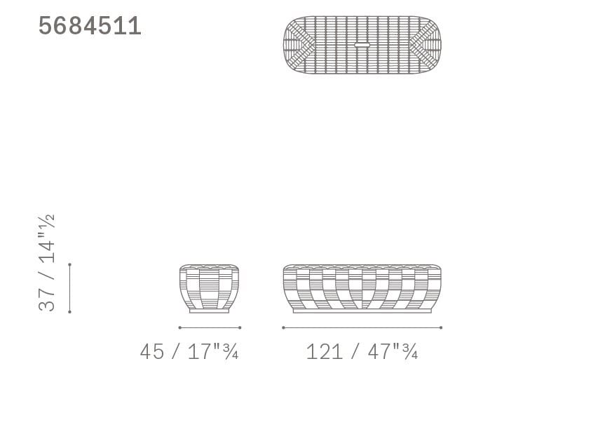 Садовая скамейка из морской веревки Poltrona Frau коллекция-диваны и кресла ARCH-00077439 - Вид №13