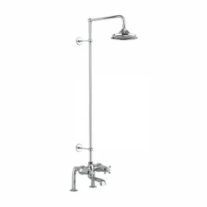Душевая стойка c внешним термостатом, набортный BT2DS c душевой насадкой 6'' Tay Burlington T2DS, V16, V22/ARCV22 CHR