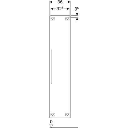 841001000 Высокий шкафчик Geberit iCon с одной дверью Geberit  - Вид №3