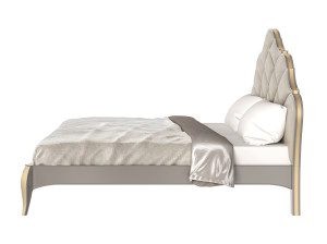 Кожаная мягкая двуспальная кровать