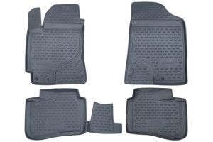 15410273 Коврики в салон для VW Touareg10/2002-2010 г.в., 4 шт., полиуретан, серые NLC.51.01.211k ELEMENT