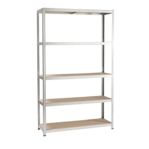 Стеллаж металлический Spaceo 196x120x40 см, 300 кг, цвет серый