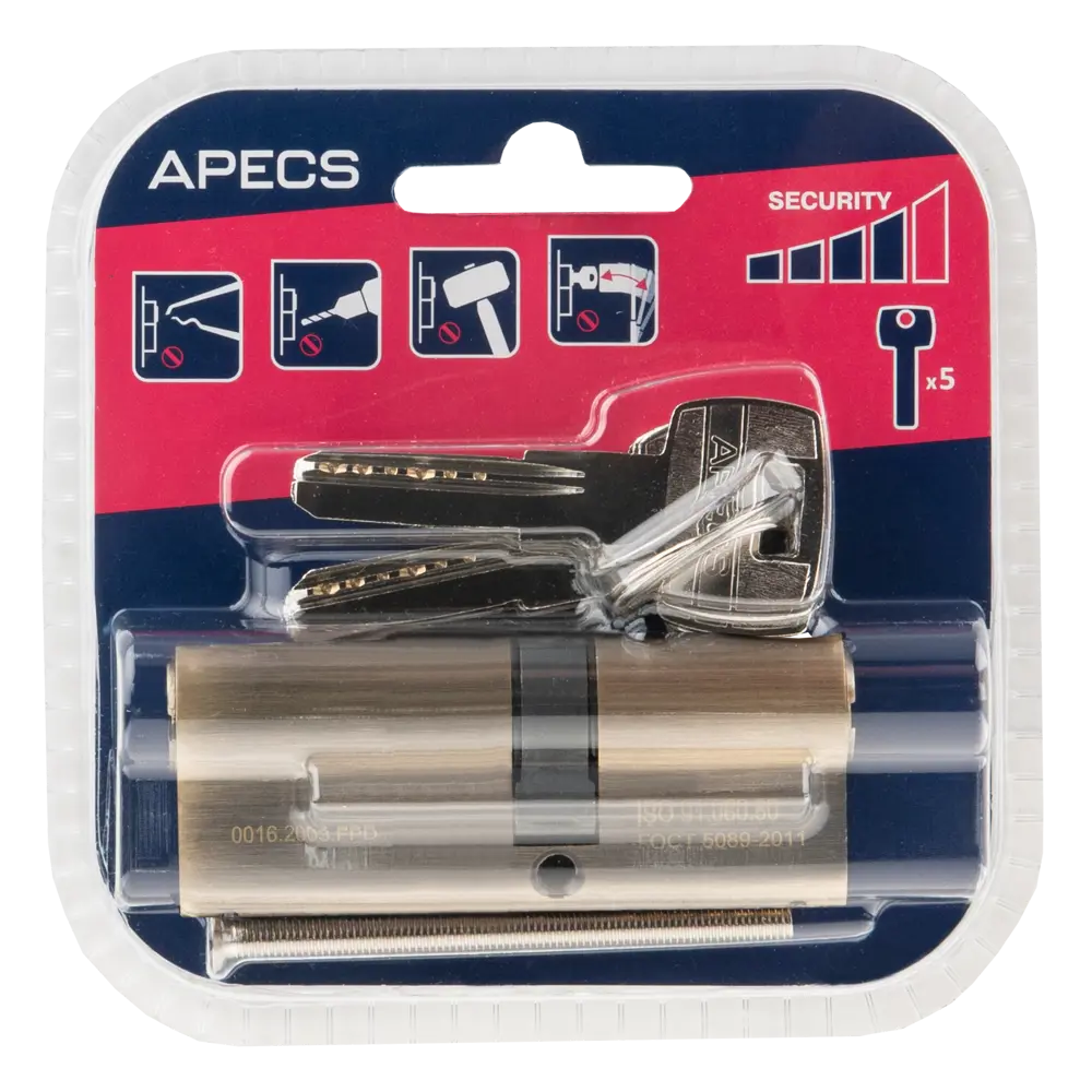 Цилиндровый механизм APECS Pro LM-80 для металлических дверей 84168110 SM STLM-1516459 - Вид №2