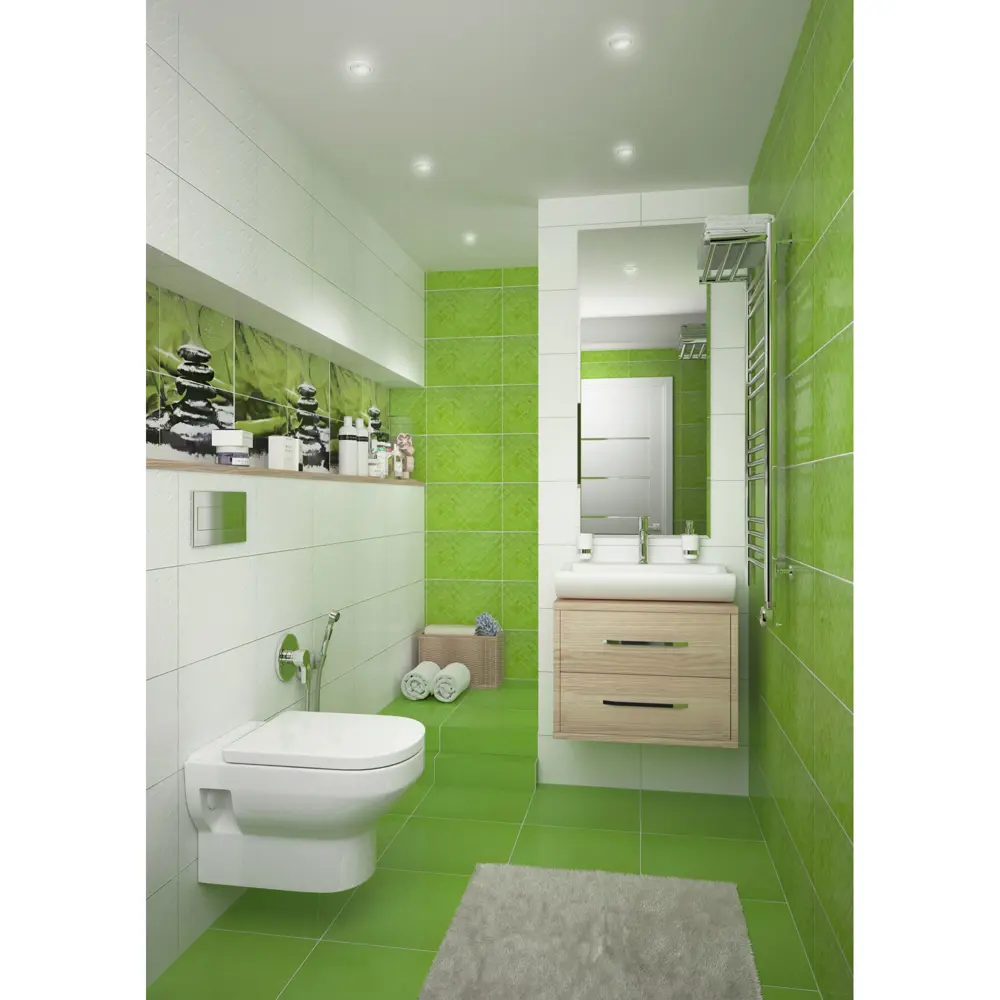 Плитка настенная Golden Tile «Relax» 25х40 см 1.5 м2 цвет белый 16268571 STLM-2088446  - Вид №2