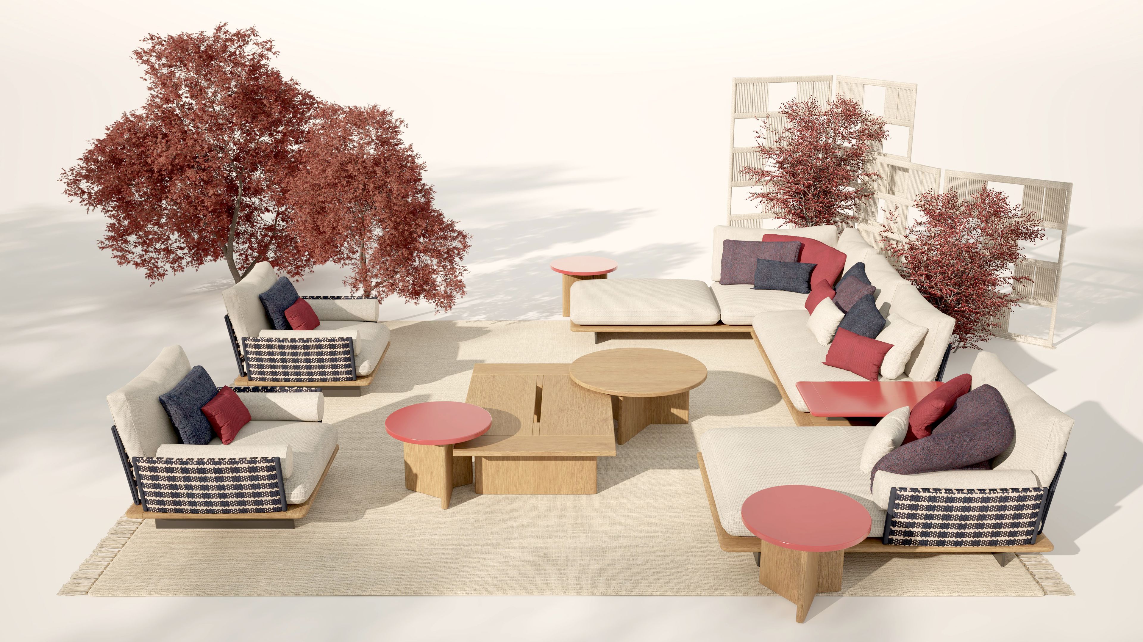 Ткань сад диван с полуостровом Talenti Венеция ARCH-00128757 - Вид №7