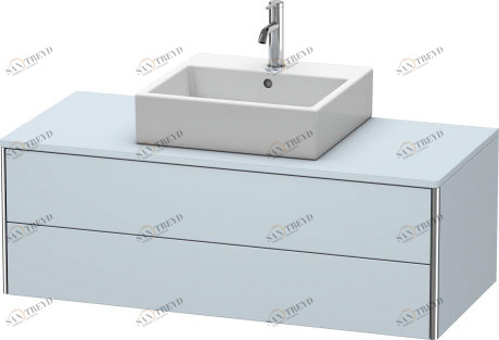 XS491209797 Тумбочка для подвесной консоли XSquare #XS4912 1200 x 548 мм Светло-голубой шелковисто-матовый лак Duravit