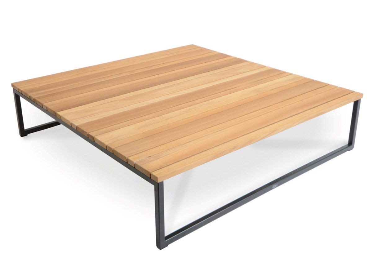 Низкий квадратный стол из тикового дерева FISCHER MÖBEL Флора ARCH-00094874