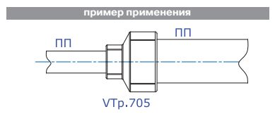 VTp.705.0.063032 Фитинг полипропиленовый – муфта переходная Valtec 63 x 32 мм  - Вид №9