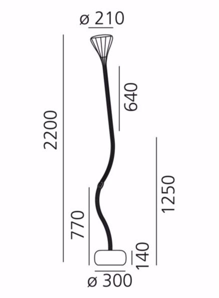 Artemide Торшер с прямым регулируемым светом Pipe 0673010a - Вид №4