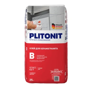 91997259 Клей для плитки PLITONIT В усиленный с армирующими волокнами 25 С1Т STLM-1467383