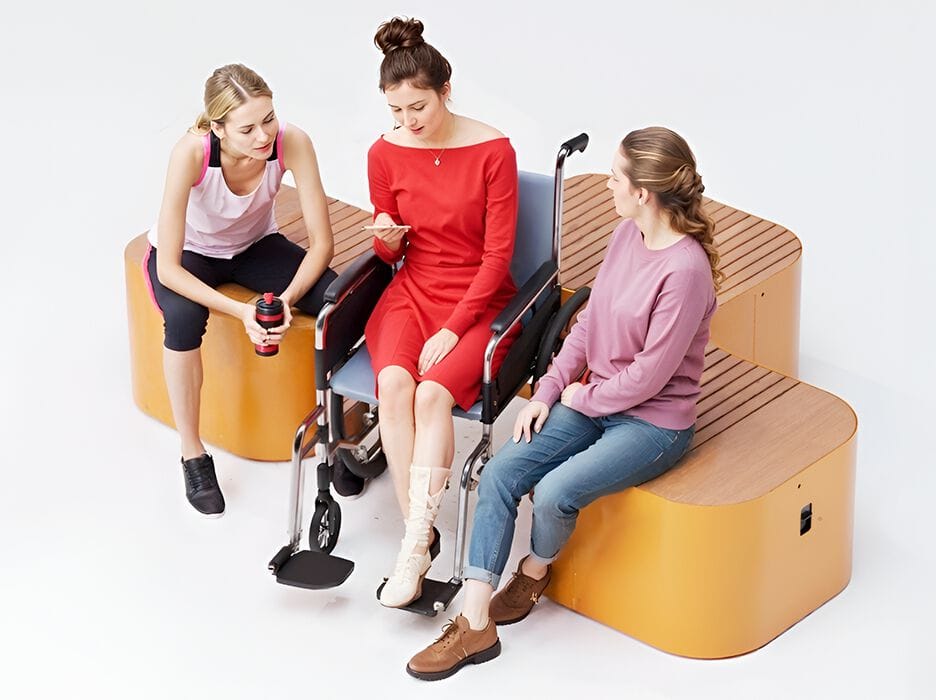 Скамья с 3 модулями только для сидения DIMCAR PINCH ARCH-00130949