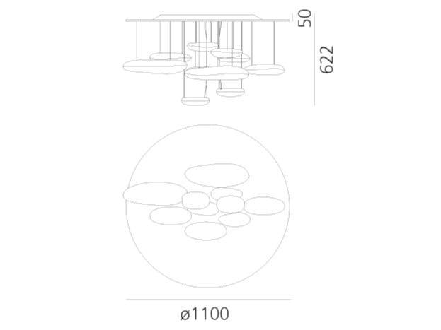 Алюминиевый и ABS потолочный светильник Artemide ARCH-00028246 - Вид №2