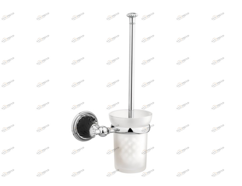 233584.NSL0.01 Подставка для ершика из черного фарфора витая Золото 24К Mestre Artica