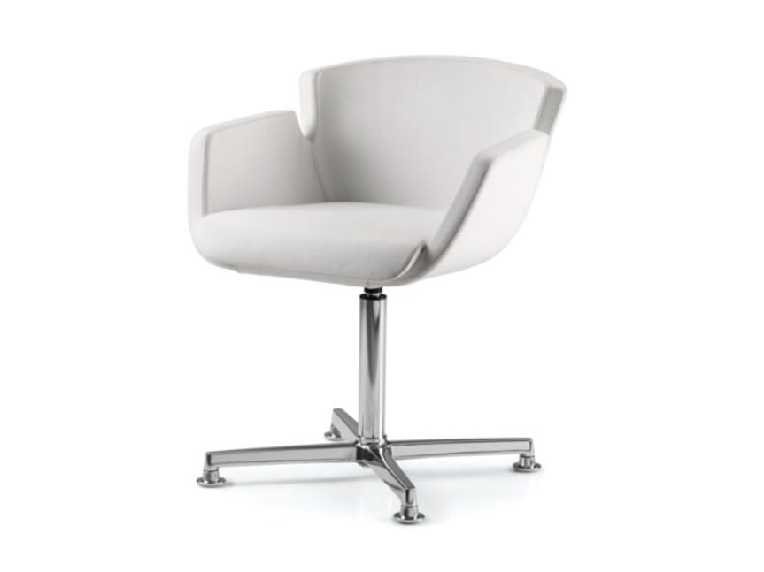 Кожаный спицевый стул с подлокотниками для залов ожидания TALIN Nubia ARCH-00077186