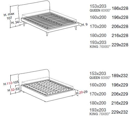 Bolzan Letti Кровать двуспальная с обивкой Karol sun-id-1506203 - Вид №10