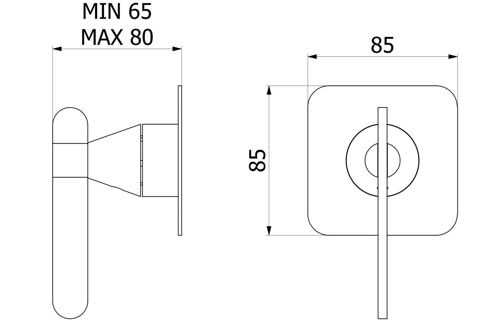 Односторонний настенный смеситель IB Soho ARCH-00135232 - Вид №5