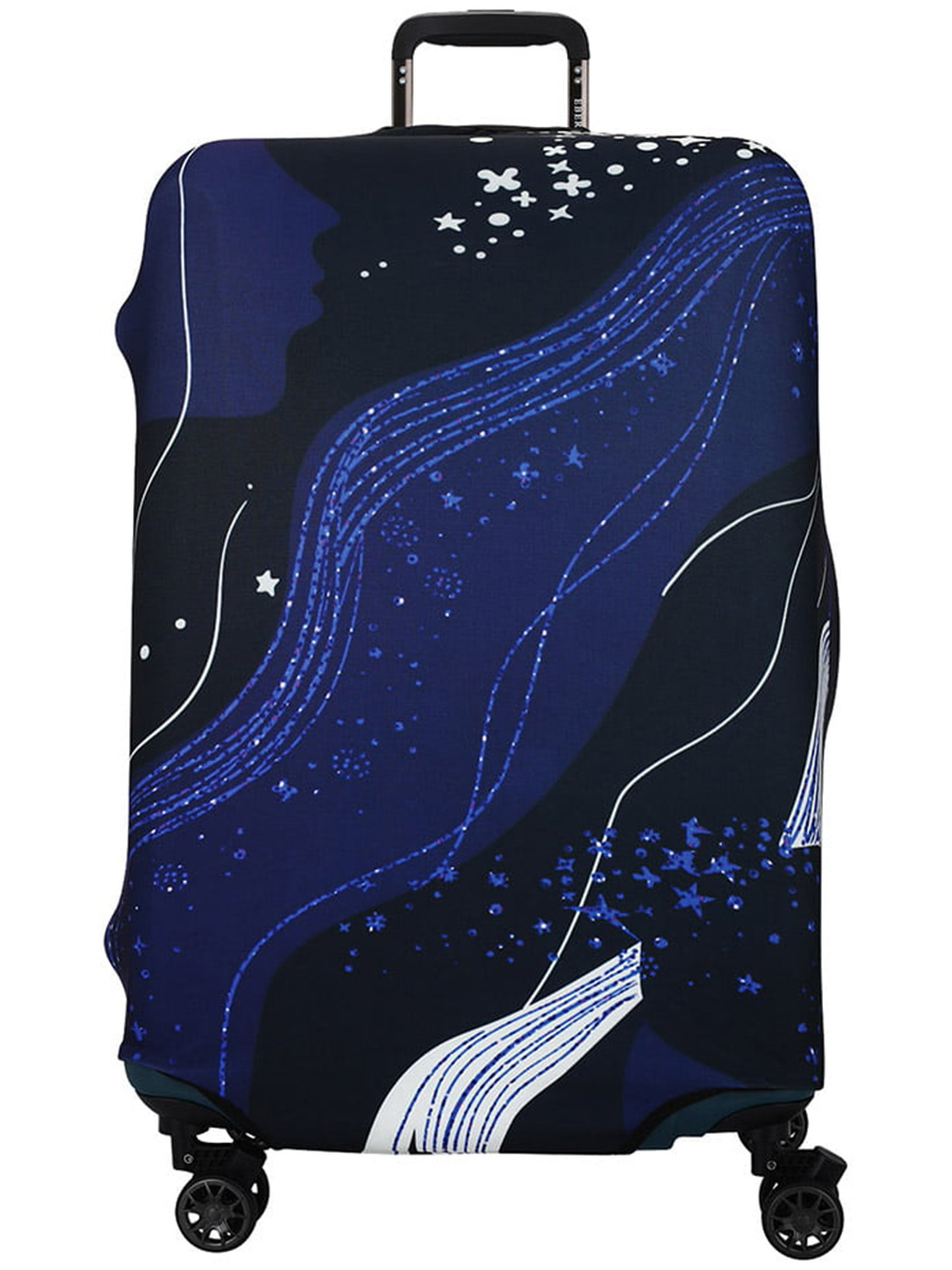 EBHP03-L Чехол для чемодана большой Diagonal Purple Waves Eberhart  - Вид №1