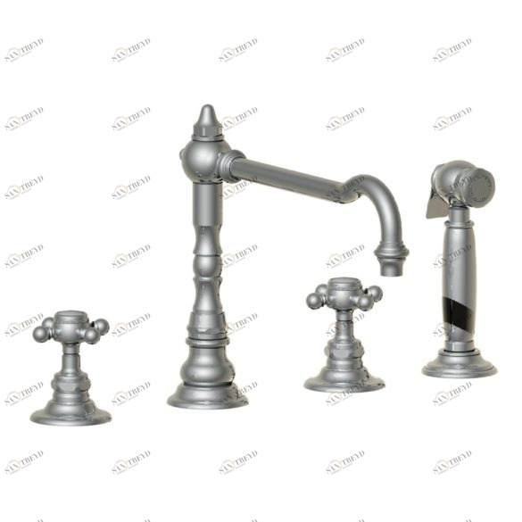 1124 Смеситель для мойки на 3 отверстия с настольным регулятором струи / без сливного крана HORUS Range Julia Victoria 