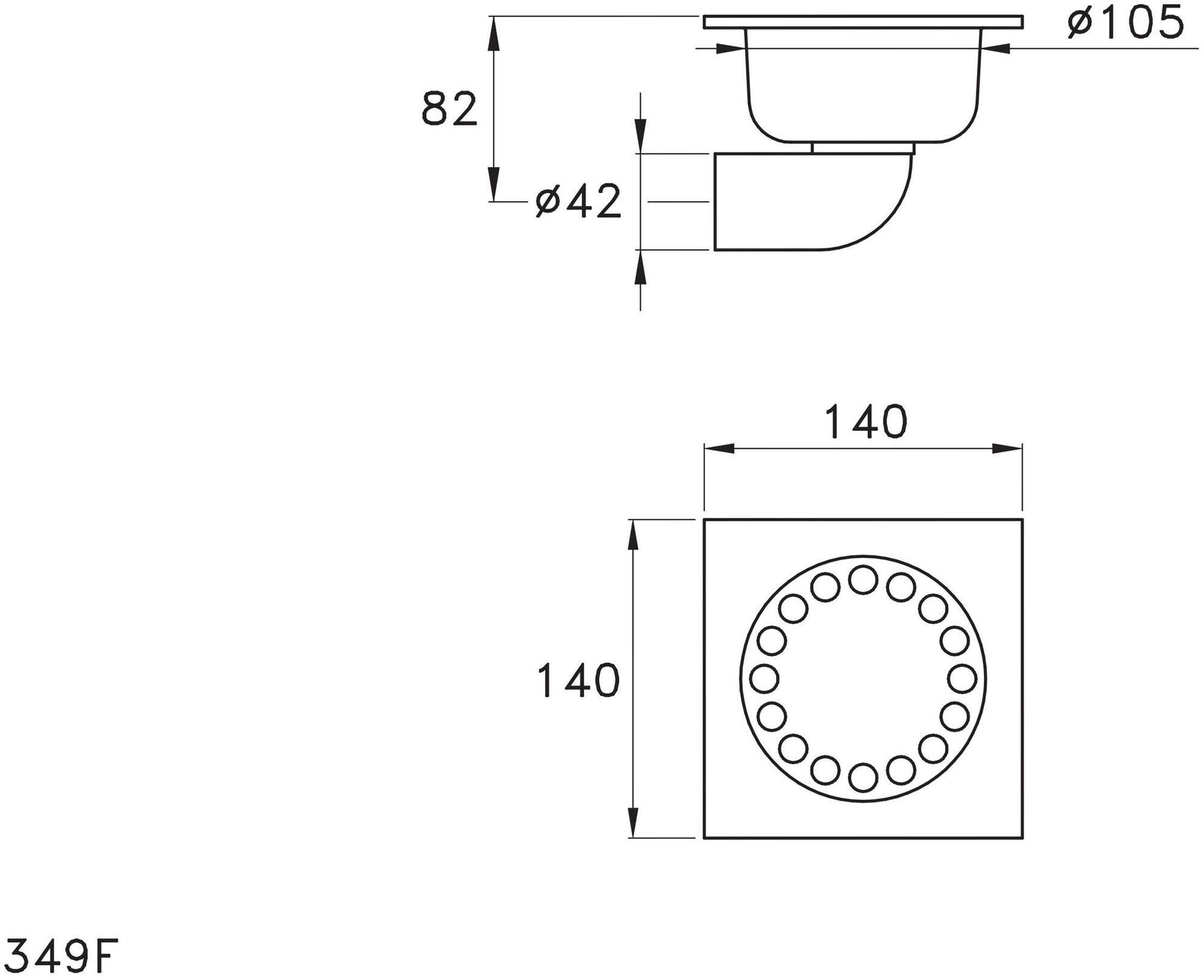 RUBINETTERIE STELLA Слив для душа Sirius 349f - Вид №1