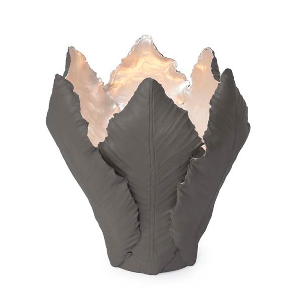 300050-BS ABHIKA ПОДСВЕЧНИК ТЮЛЬПАН BLACK/SILVER  - Вид №1