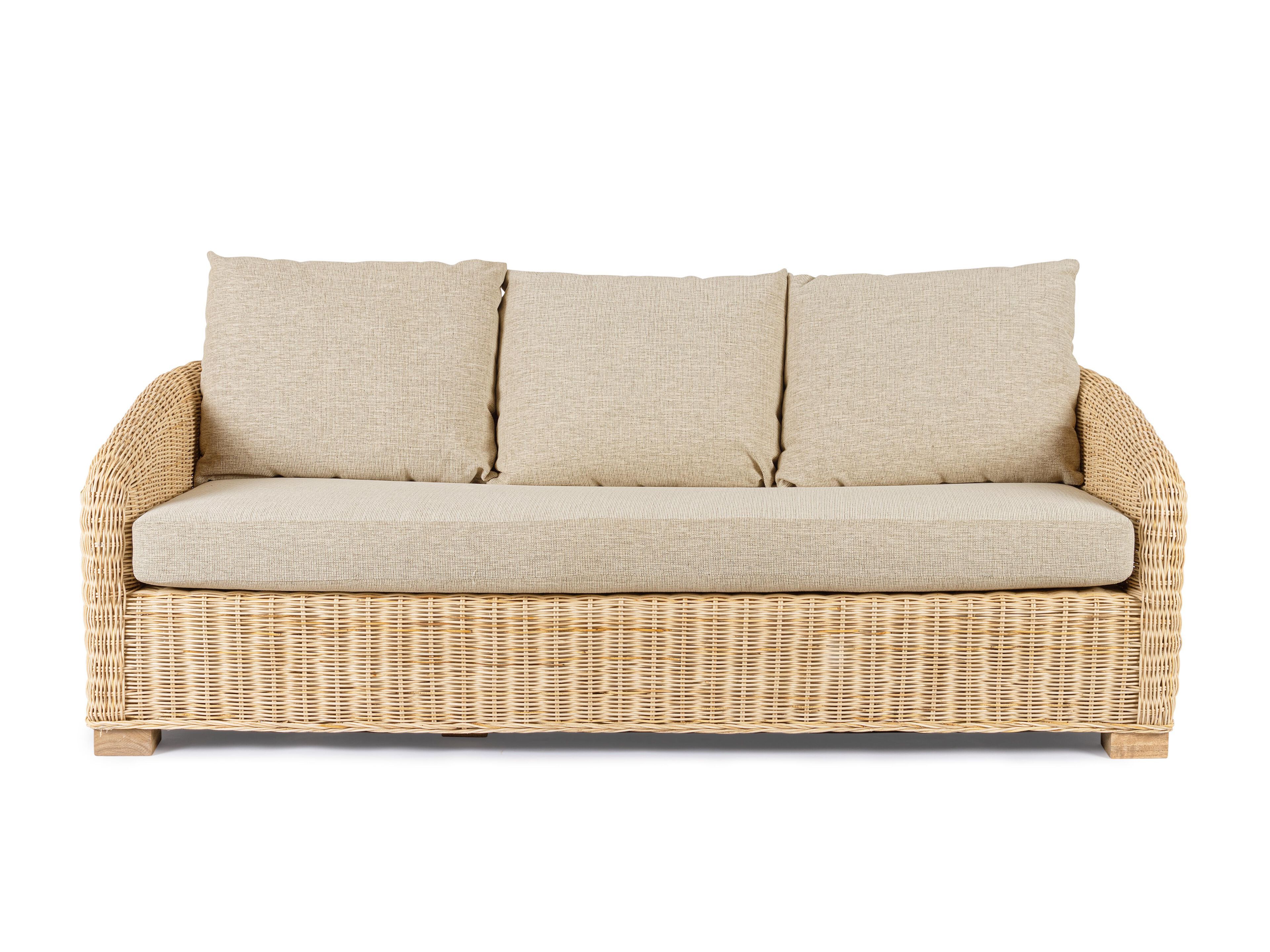 3-местный садовый диван из ротанга BIZZOTTO Кадис ARCH-00030497 - Вид №1