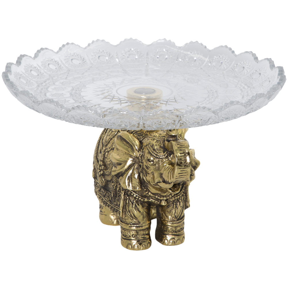 52095 Фруктовница-конфетница Слон индийский - 5 Бронза BOGACHO 4627179657185 - Вид №2