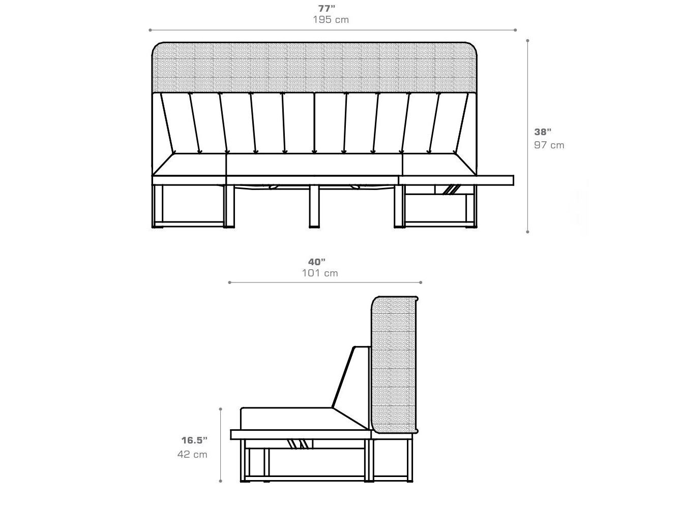 Изогнутый модульный садовый диван с высокой спинкой MAMAGREEN Munia ARCH-00073145 - Вид №9