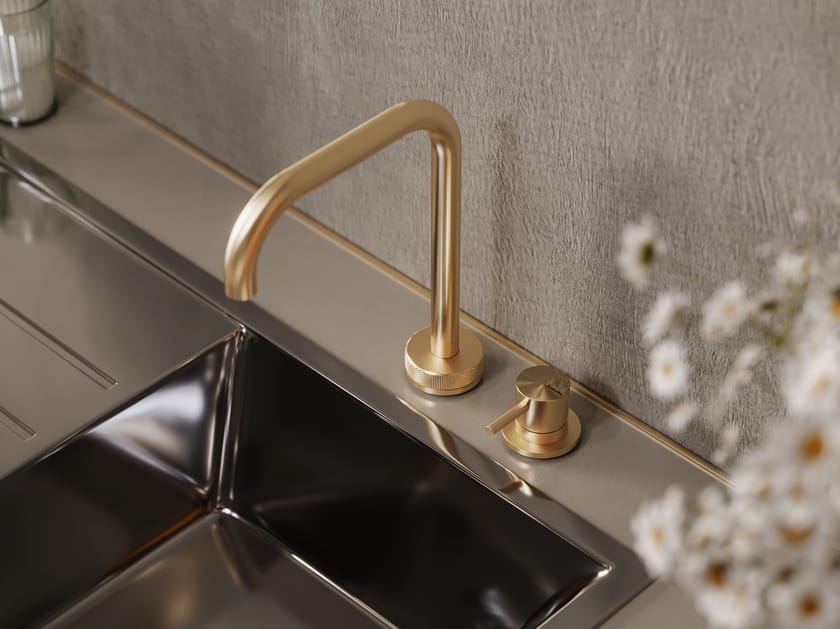 Смеситель для кухни из нержавеющей стали с поворотным изливом Fontealta Kitchen ARCH-00107099